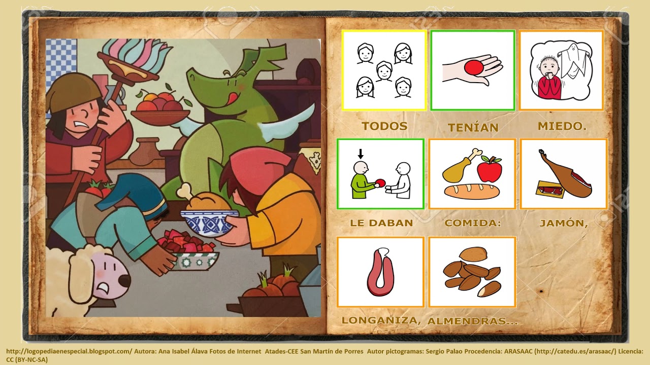 San Jorge y el Dragón-Cuento adaptado con pictogramas