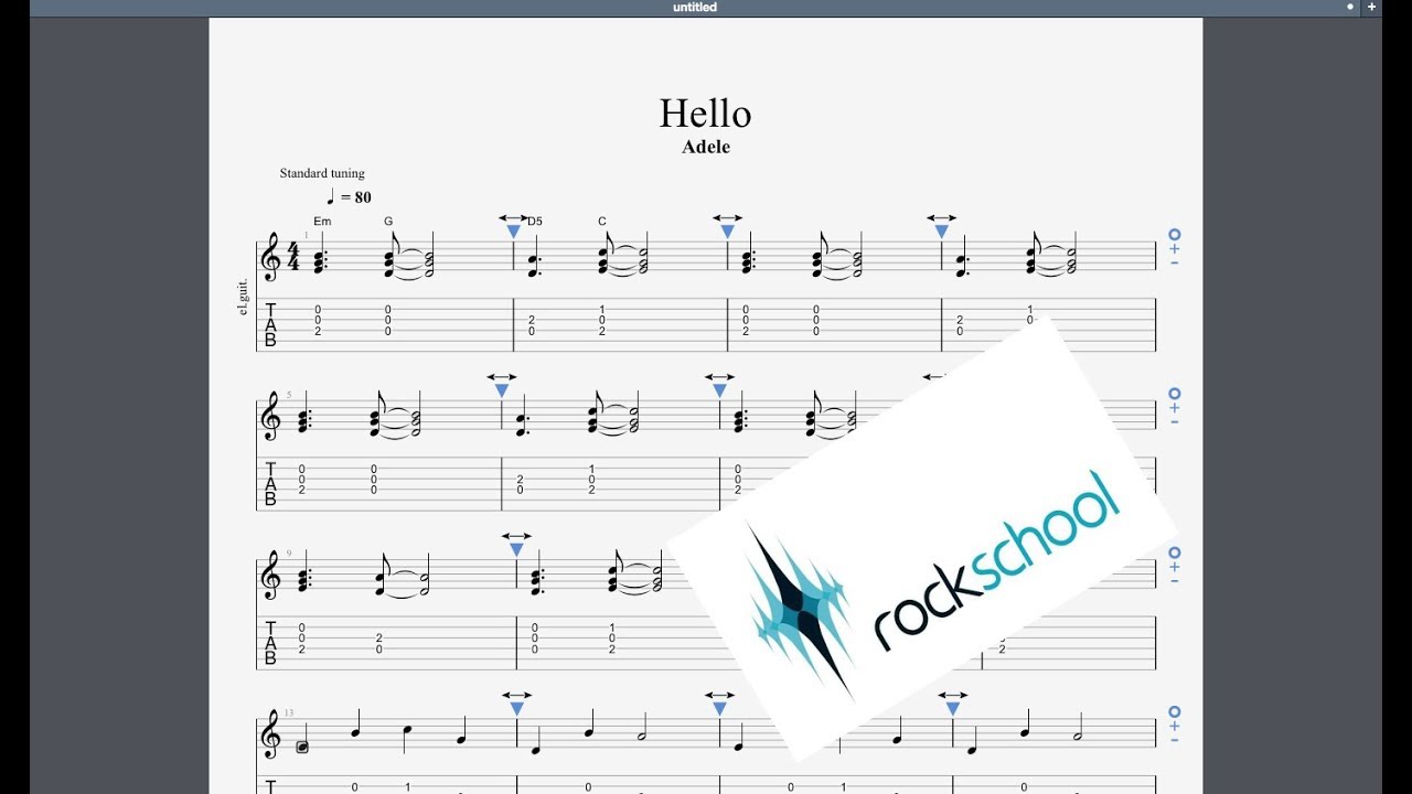 Hello Rockschool Debut Grade Guitar Play Along