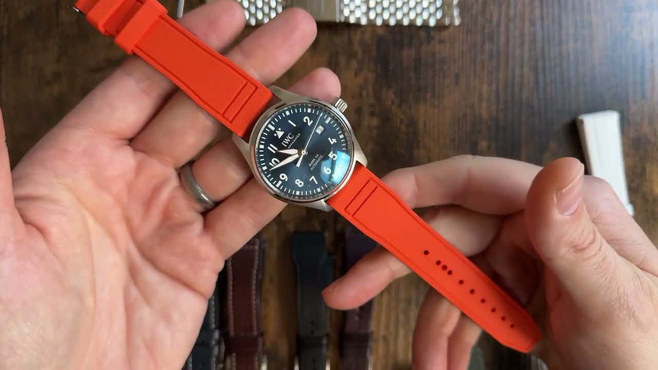 IWC Pilot Mark XX - Синий циферблат - Руководство по выбору ремешка (резина и кожа)