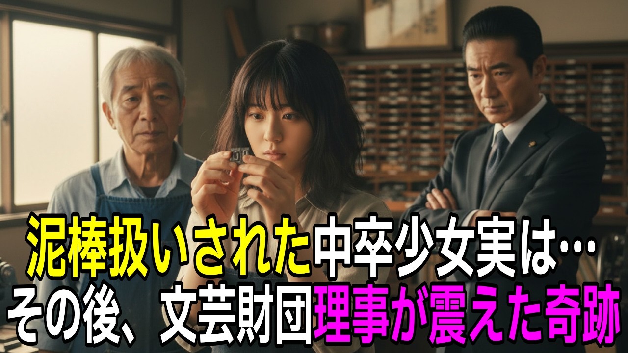 鉛活字を盗もうとした中卒少女を雇った印刷工…ある日、誰も予想しない奇跡が起きた【感動する話】【朗読】