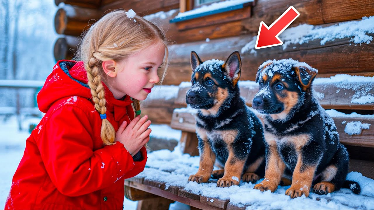 Ein Mädchen nahm zwei frierende Hunde auf – Am Morgen umstellte die Polizei ihr Haus!