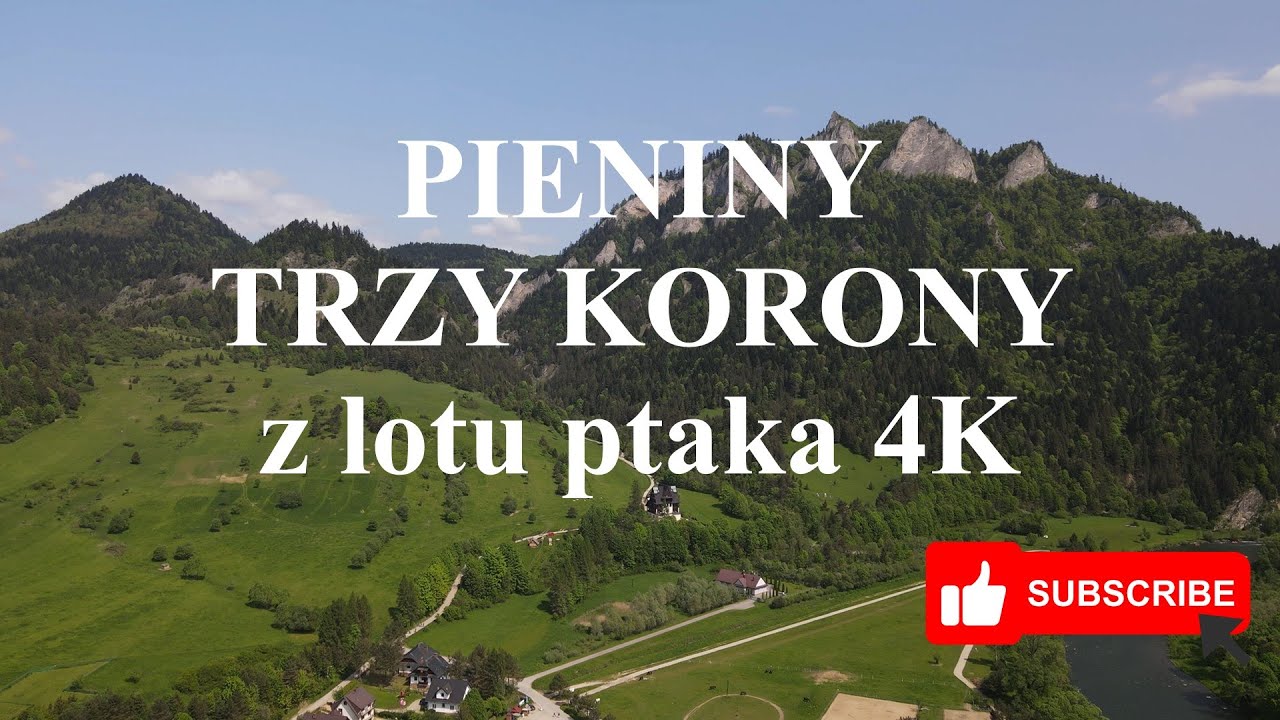 Pieniny, Trzy Korony z lotu ptaka 4K; Pieniny, Three Crowns from a bird's eye view 4K