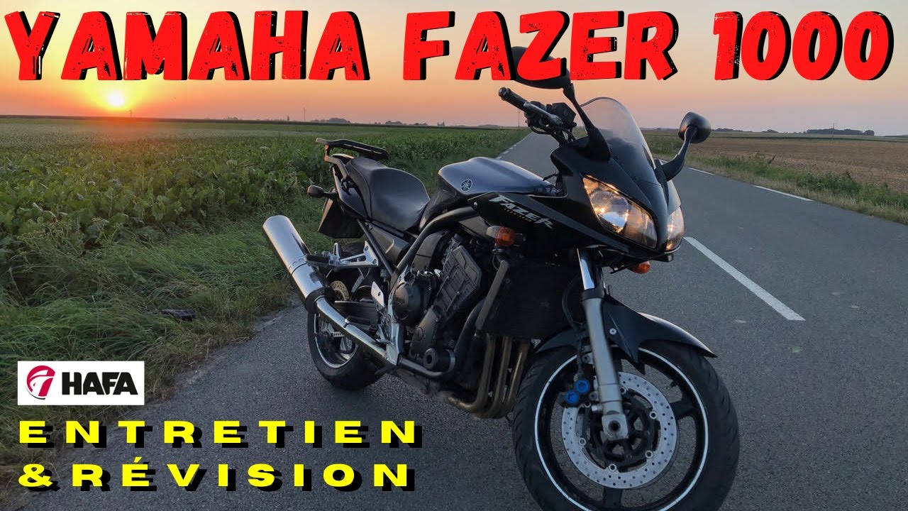 YAMAHA FAZER 1000 - Révision et entretien : Vidange huile moteur & fluides avec les Lubrifiants HAFA