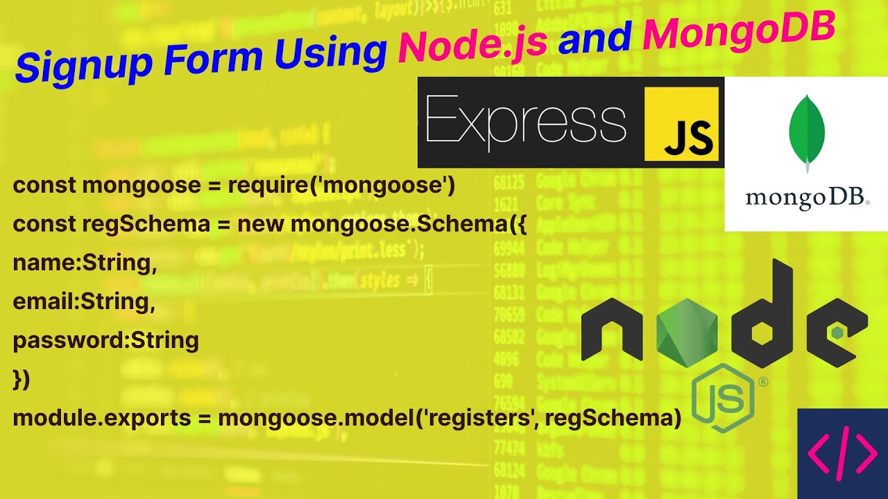 🔥 Signup Form Using Node.js and MongoDB || Ujjwal Technical Tips