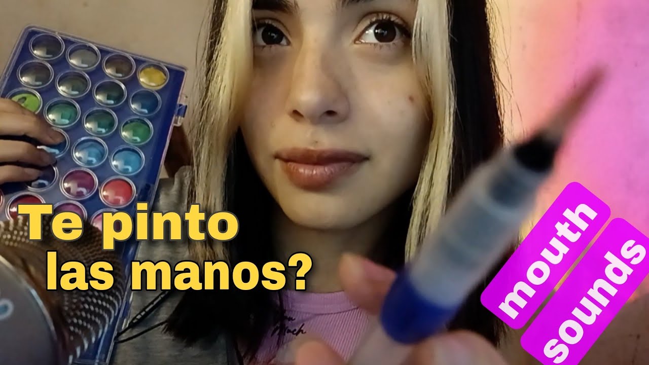 ASMR VENDEDORA DE PINTURAS (Mouth sounds + Te relato tu dibujo muy despacito) 
