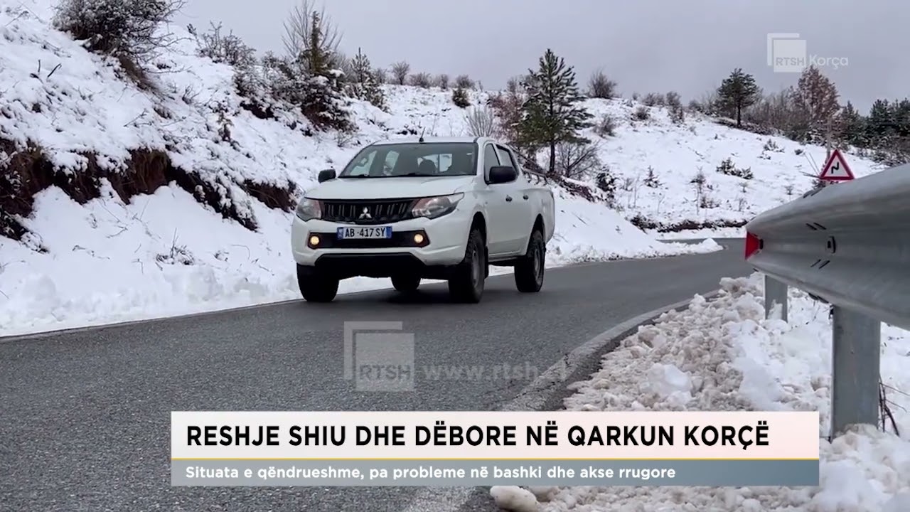 Reshje shiu dhe dëbore në Qarkun Korçë/Situata e qëndrueshme, pa probleme në bashki dhe akse rrugore