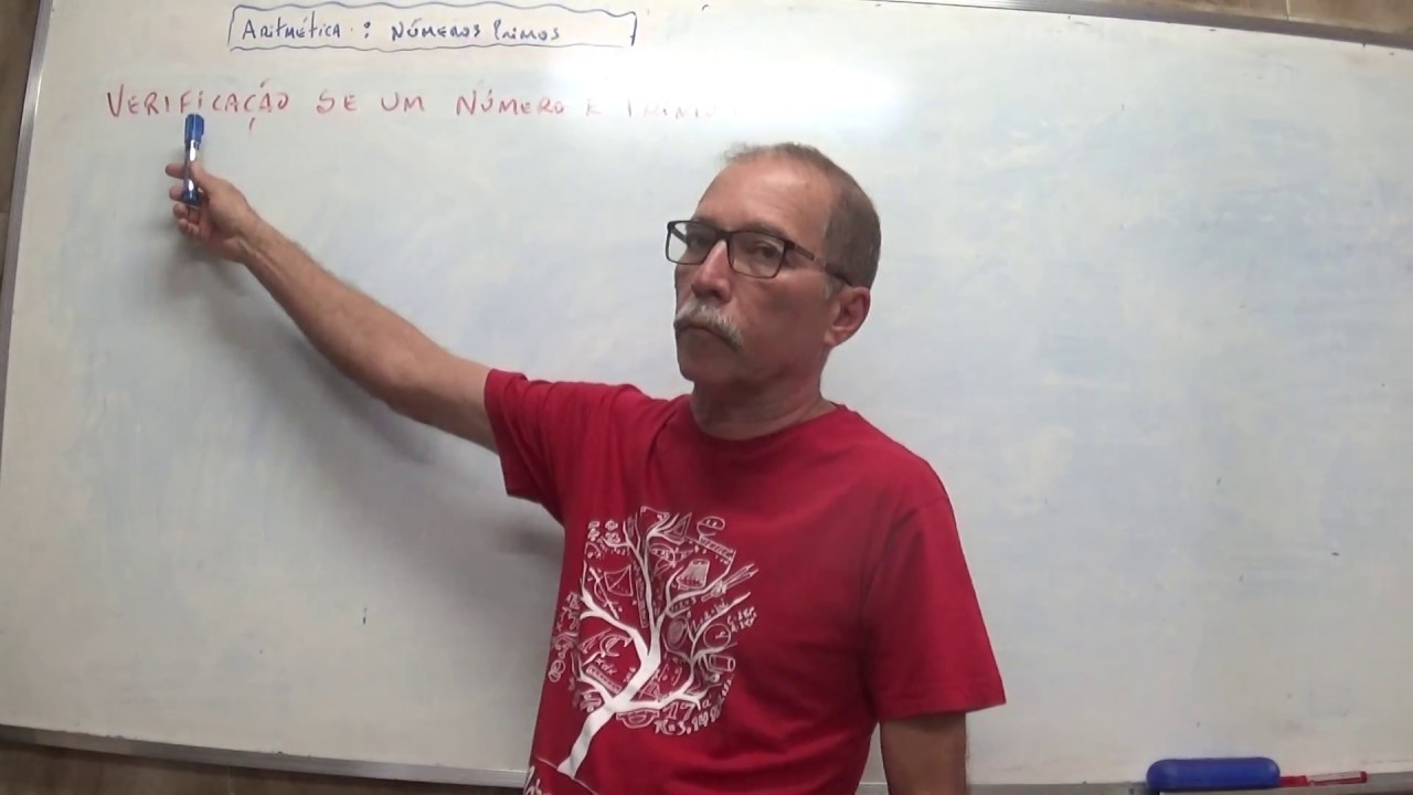 VERIFICAÇÃO SE UM NÚMERO É PRIMO. AULA DADA PELO PROFESSOR ALZIR