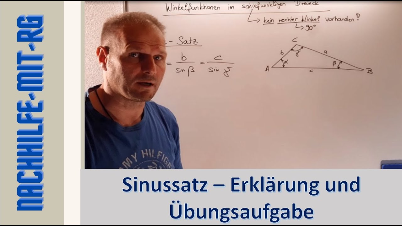 Sinussatz - Trigonometrie | Winkelfunktionen im schiefwinkligen Dreieck | Erklärung inkl. Beispiel