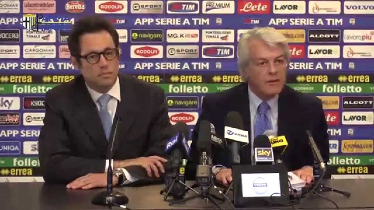 Conferenza curatori Parma Fc Alberto Guiotto e Angelo Anedda