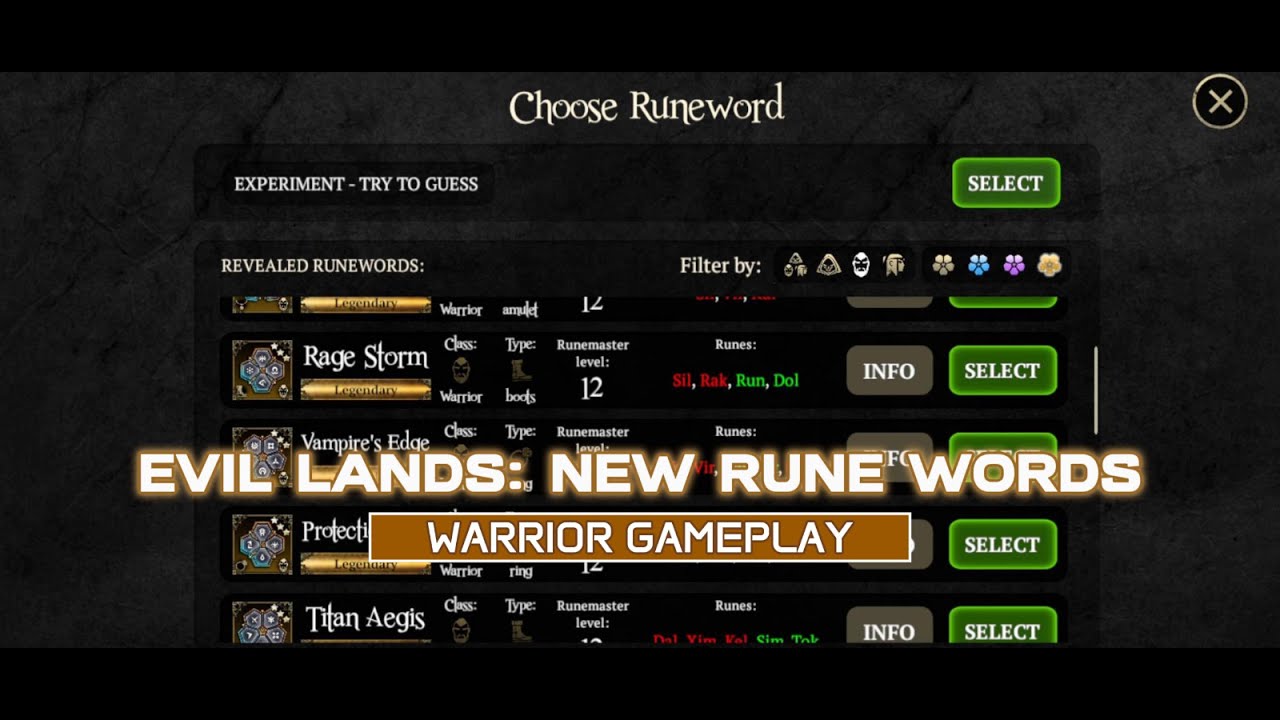 Evil Lands: 🔥 New Rune Word🔥For Warrior