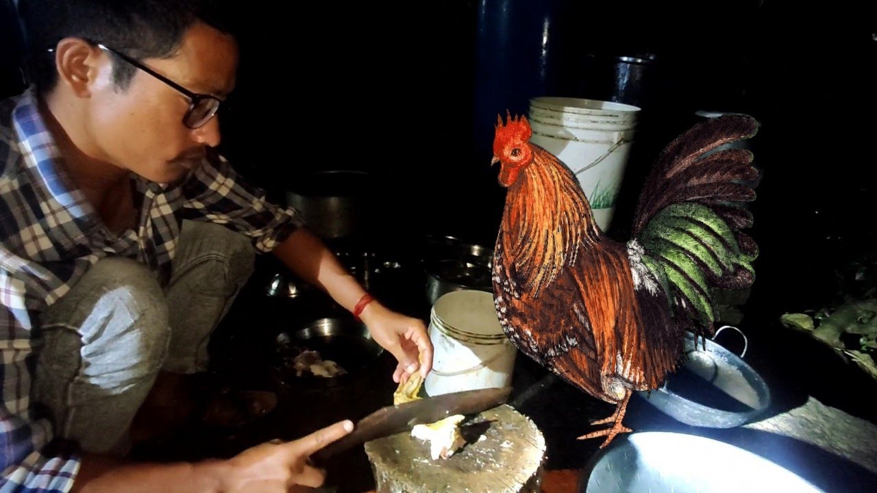 Nepali Happy family Cutting Local Challa Kukhurako Bhale 