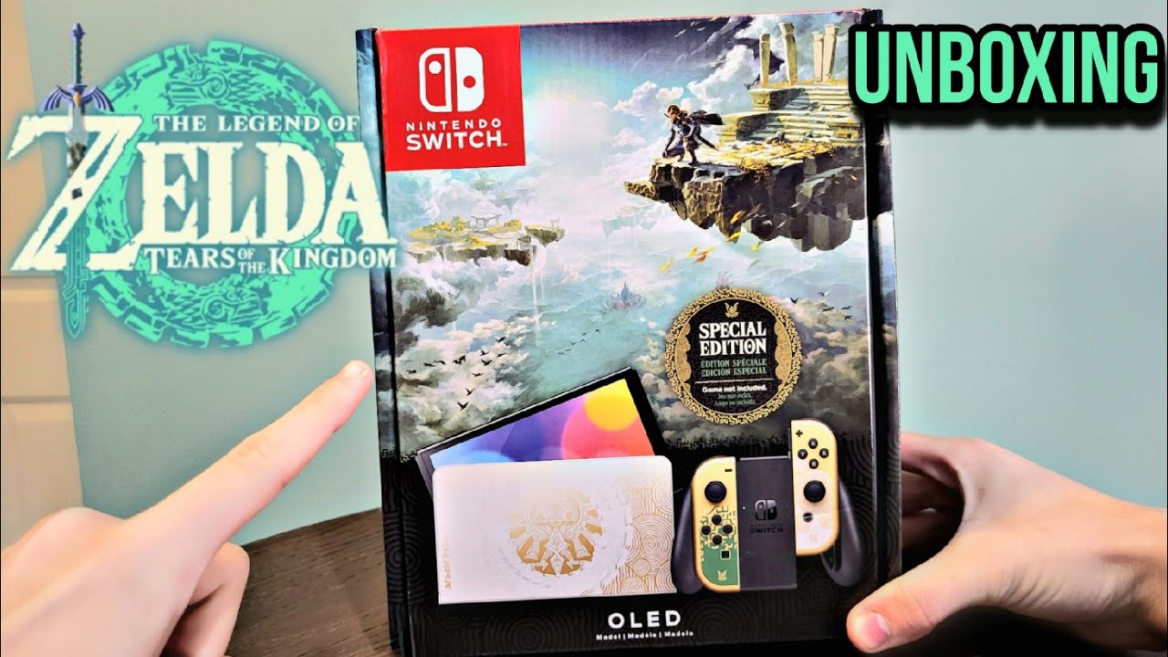Легенда о Зельде: Слезы Королевства Nintendo Switch OLED Распаковка и настройка