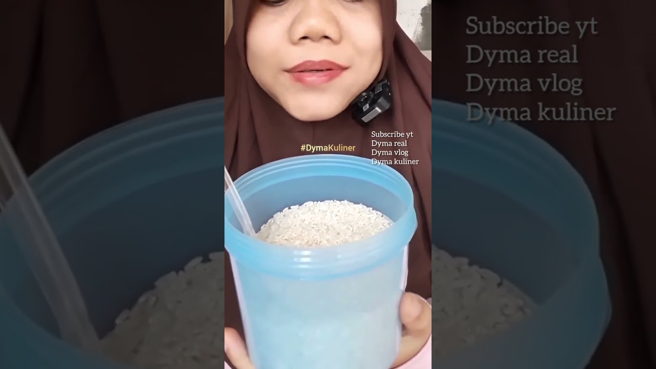 Dyma kuliner 💕kompilasi DiToples💕 makan beras mentah💕#asmr #mukbang @dymaaaaa @Dymareal