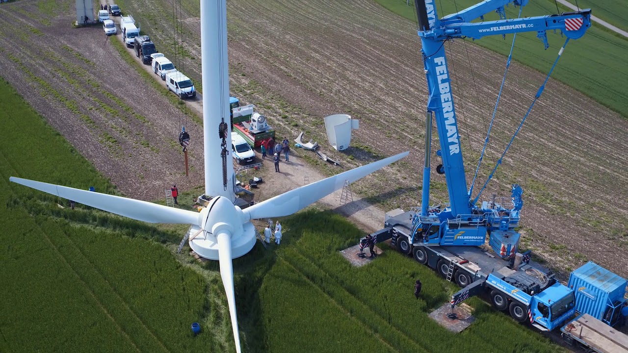 Eberschwang: Windpark - Gondel wechsel Adam