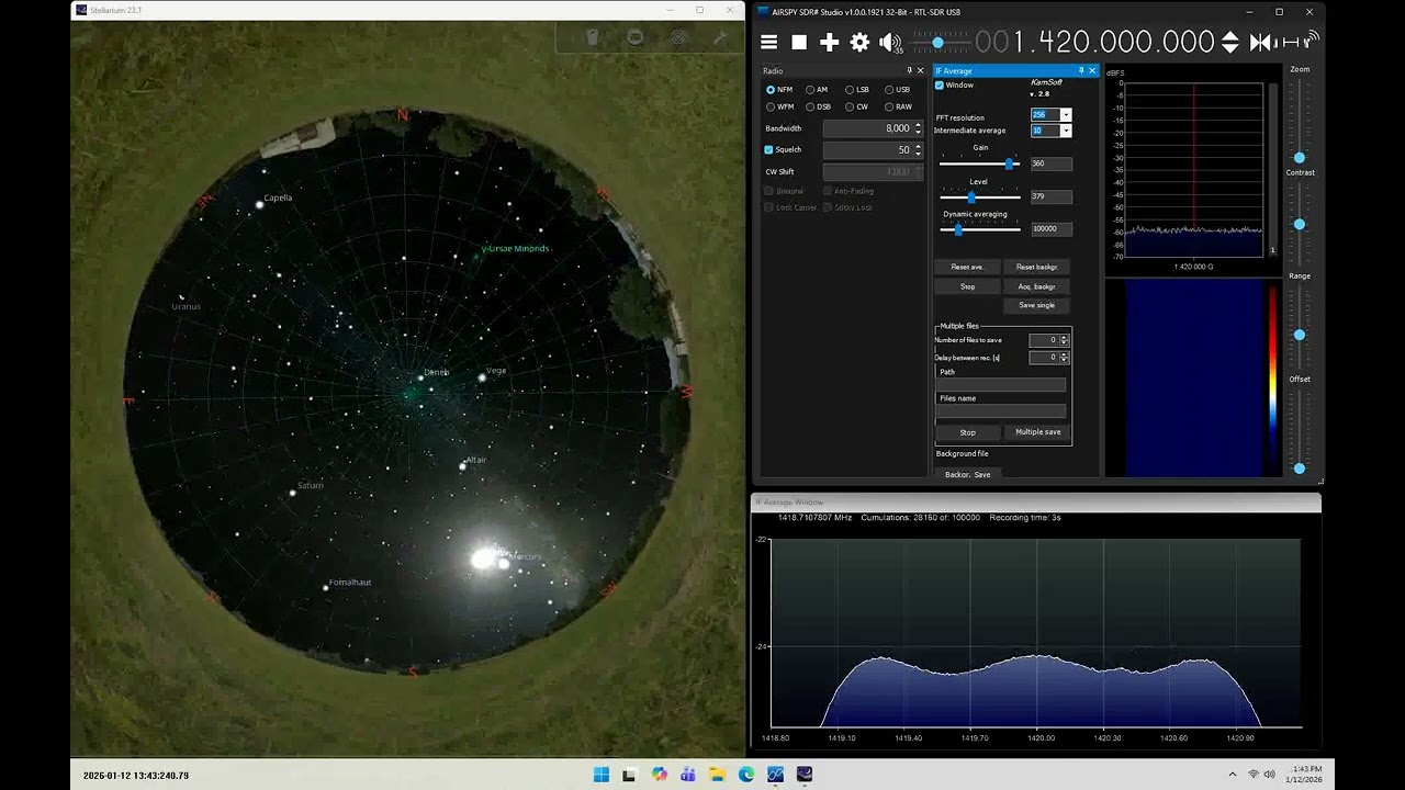 Hydrogen Line Timelapse