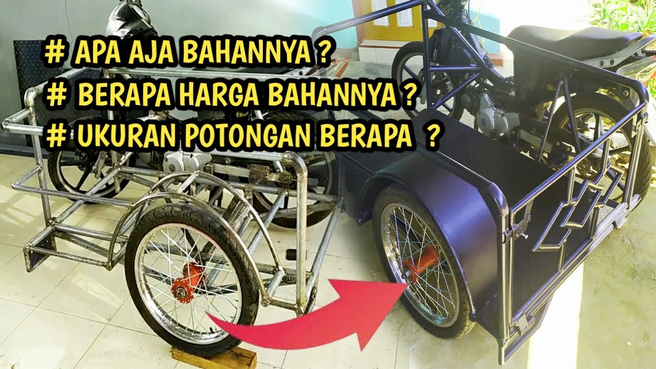 Membuat Becak Motor Barang Jualan | Detail ukuran Bahannya