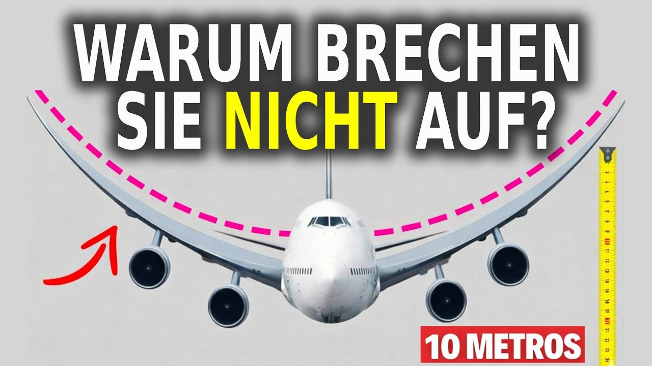 Warum sich die FLÜGEL des FLUGZEUGS so stark BIEGEN und NICHT BRECHEN?