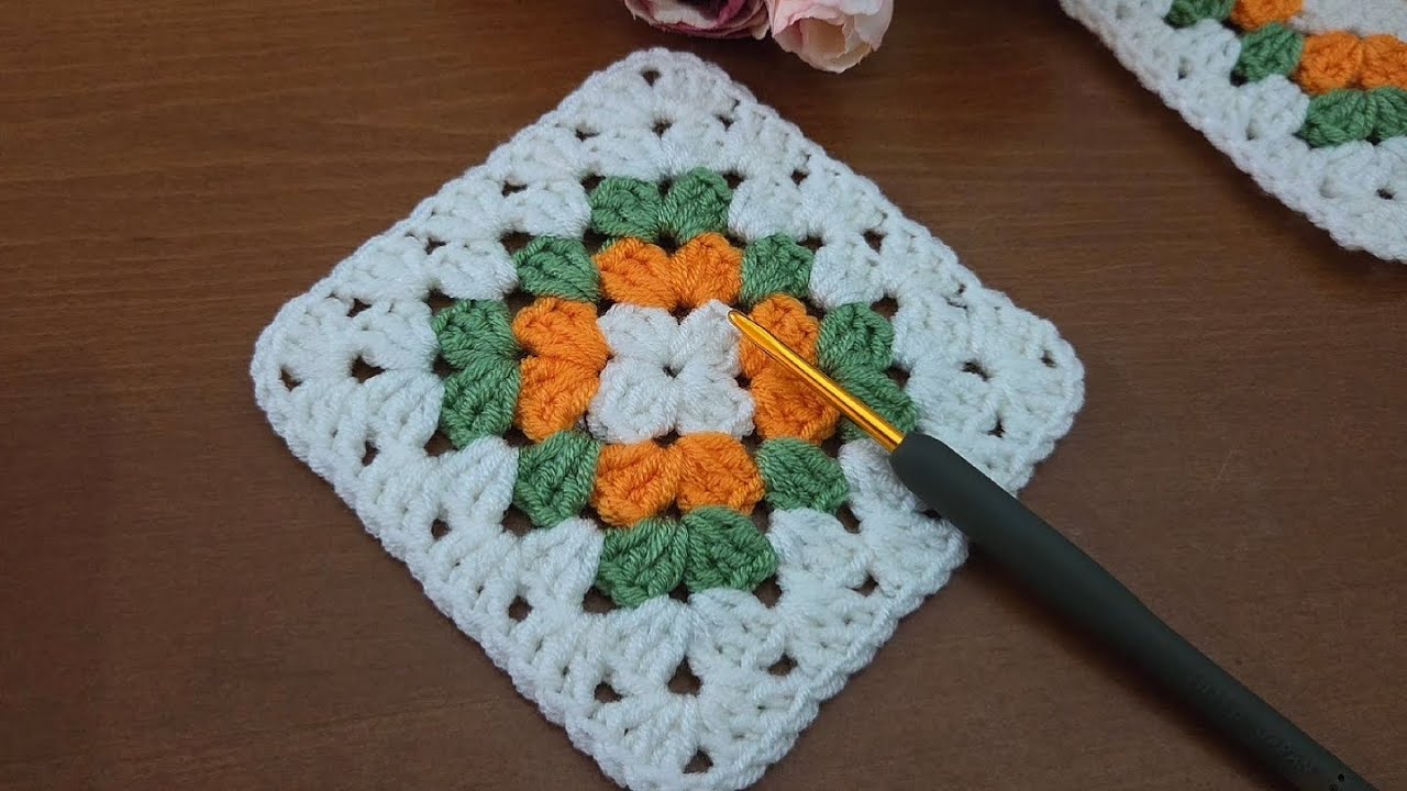 How lovely🧡Crochet square Incredibly easy👌 For beginners, baby blanket, bag, jumper 