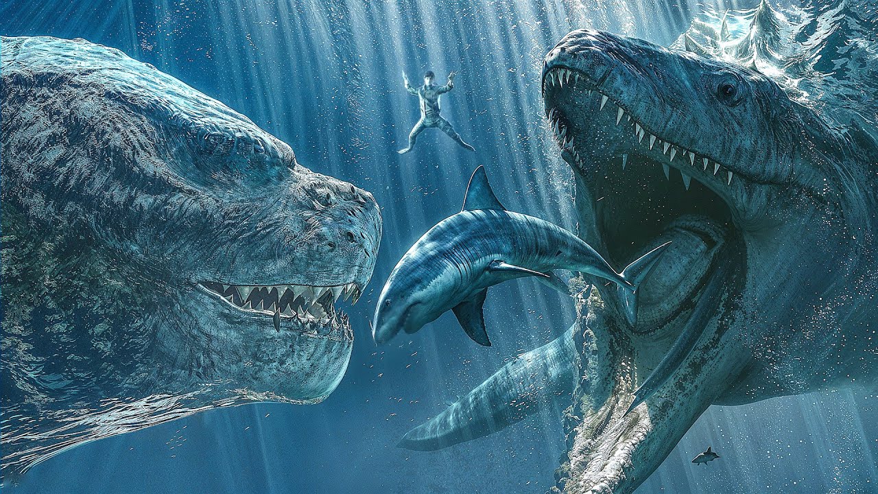 Godzilla vs Megalodon vs Mosasaurus Battles by Dazzling Divine