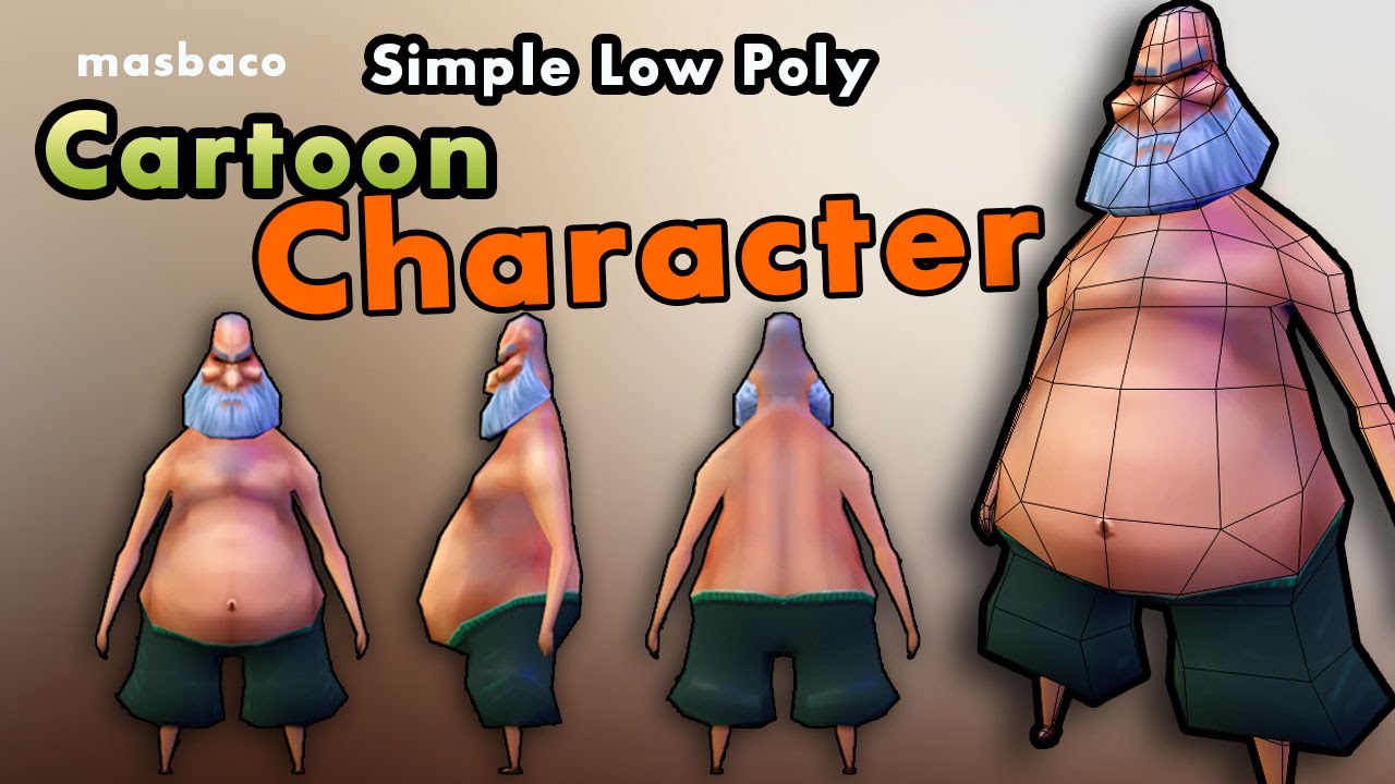 Simple low poly character design blender 2.73