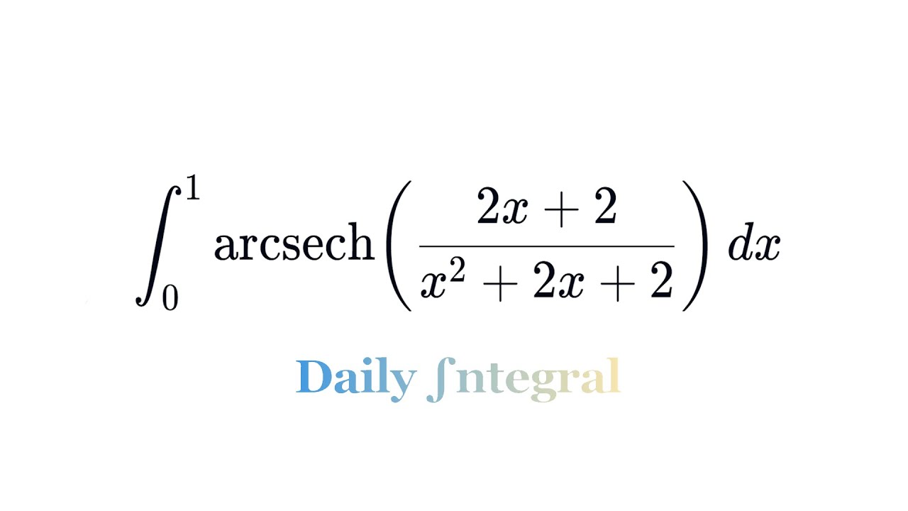 Trig Functions… But for Hyperbolas? | Hard Daily Integral 12/31/25
