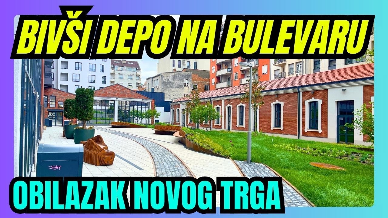 Prvi snimak trga u dvorištu nekadašnjeg depoa na bulevaru. Landmark residence, novi kompleks