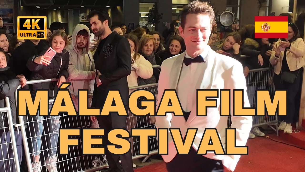 MÁLAGA FILM FESTIVAL. Malaga, Spain. Walking tour 4K Ultra HD video.