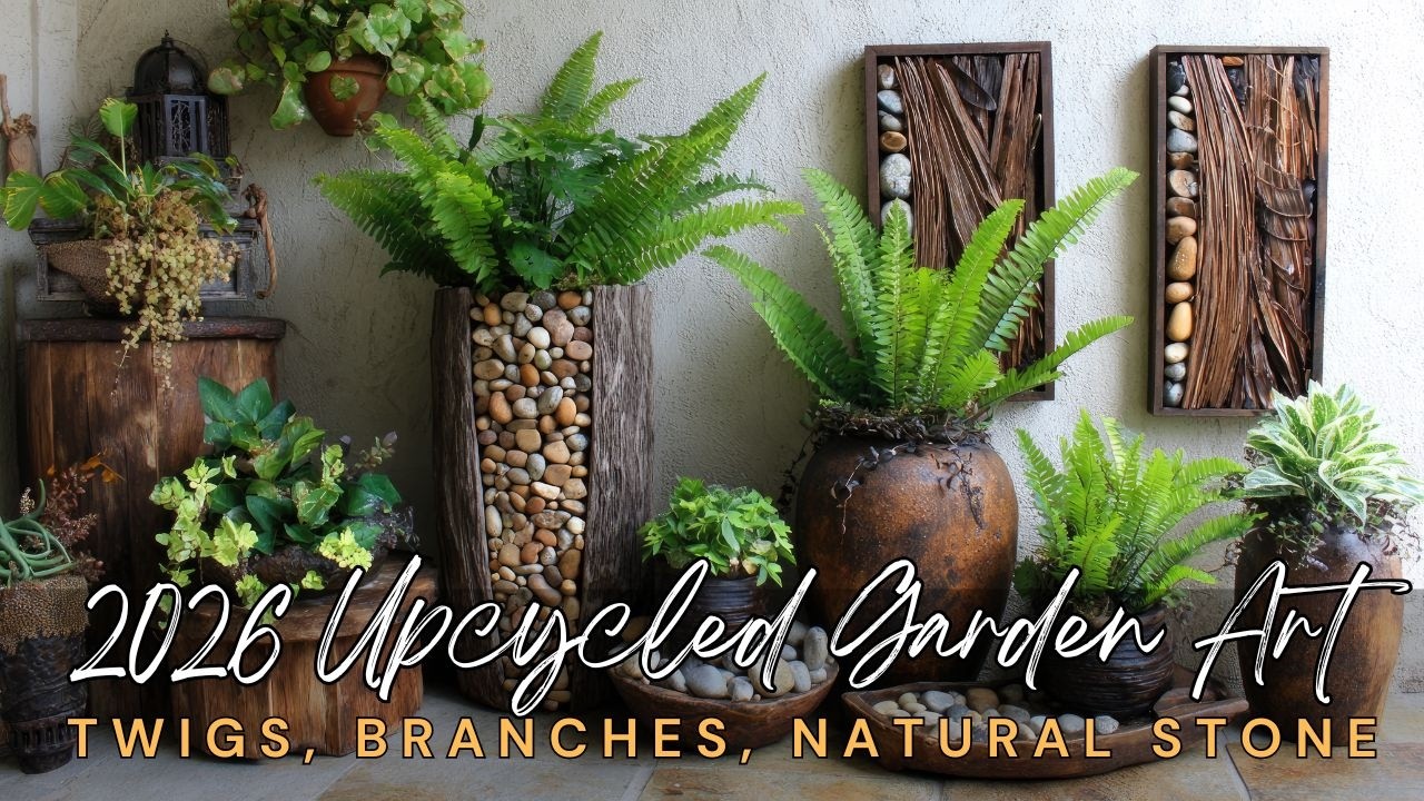 2026 Upcycled Garden Art Ideas: Easy Rustic Garden Decor Using Twigs, Branches and Natural Stone