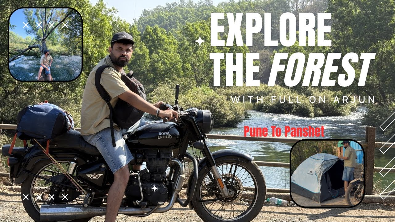 Found a SECRET spot at Panshet Dam, Pune😲 | Jungle Cooking & Overnight Camping⛺🔥 | Bike Ride