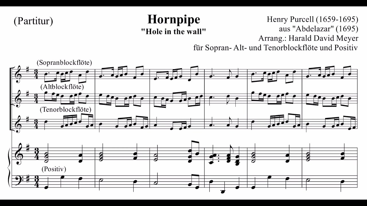 4 Hornpipes von Henry Purcell und 