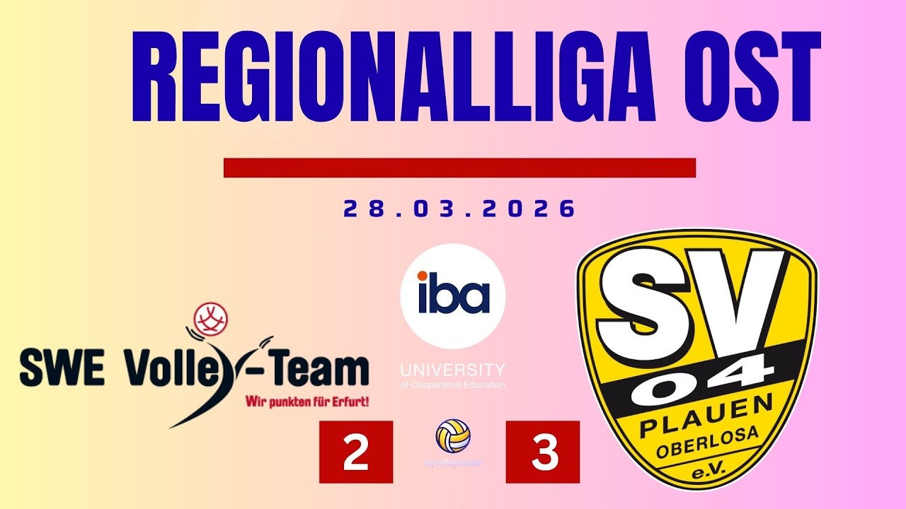 SWE Volley Team  - SV 04 Plauen-Oberlosa 28.03.2026 Regionalliga Ost