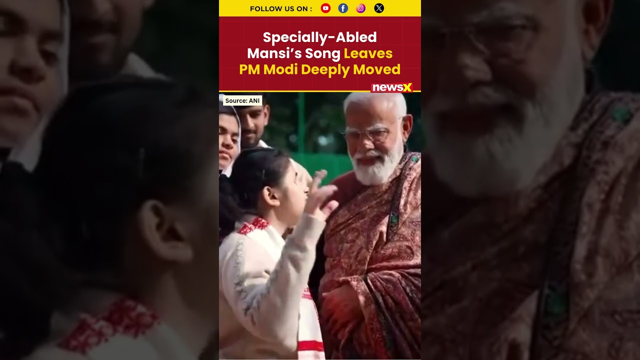 Emotional Moment As Specially-Abled Mansi Mesmerizes PM Modi With Song | #pmmodi #shorts #trending