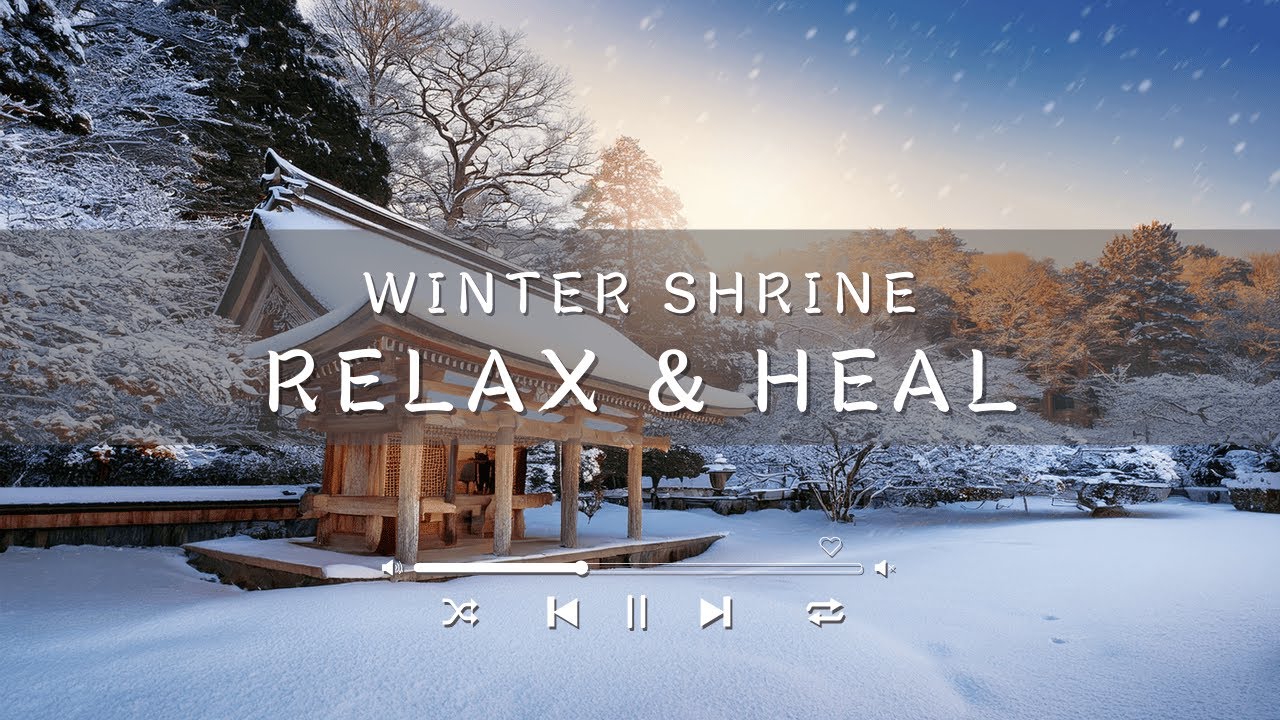 Japanese Winter Shrine BGM — Relax & Heal — Dawn #01 | 2 Hours | Yūgen Sounds