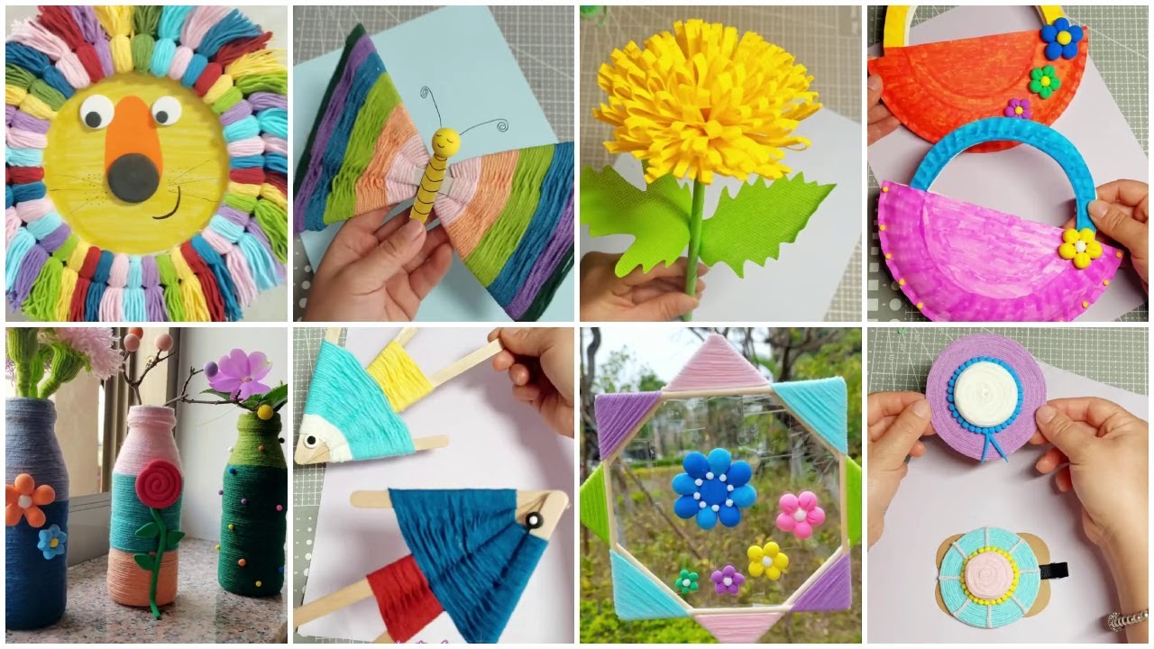 Colorful Thread Crafts | Easy DIY Butterfly, Hats, and Floral Decor