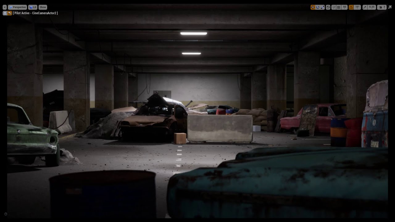 Post Apocalyptic Parking Garage