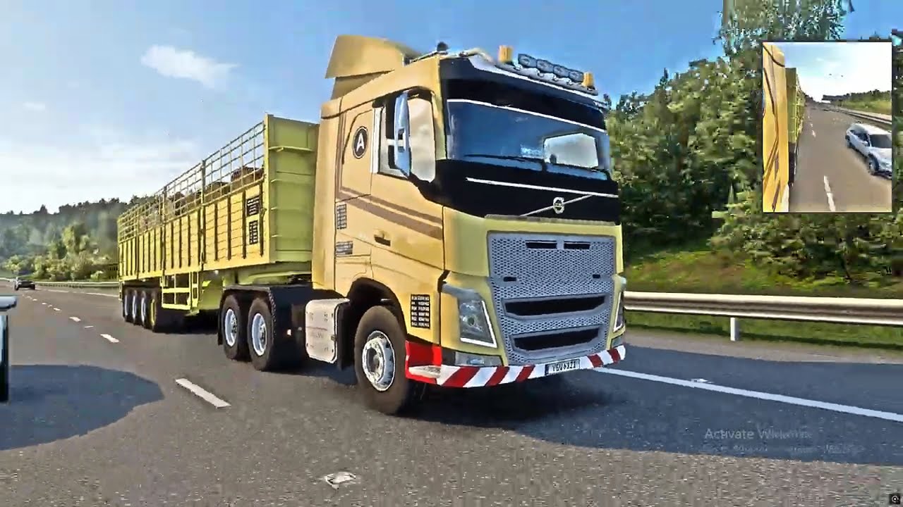 EURO TRUCK SIMULATOR 2 (G.B) LIVERPOOL- SAINT HELIER (GBJ) VOLVO FH 4 6X4 / CLAYBRICK