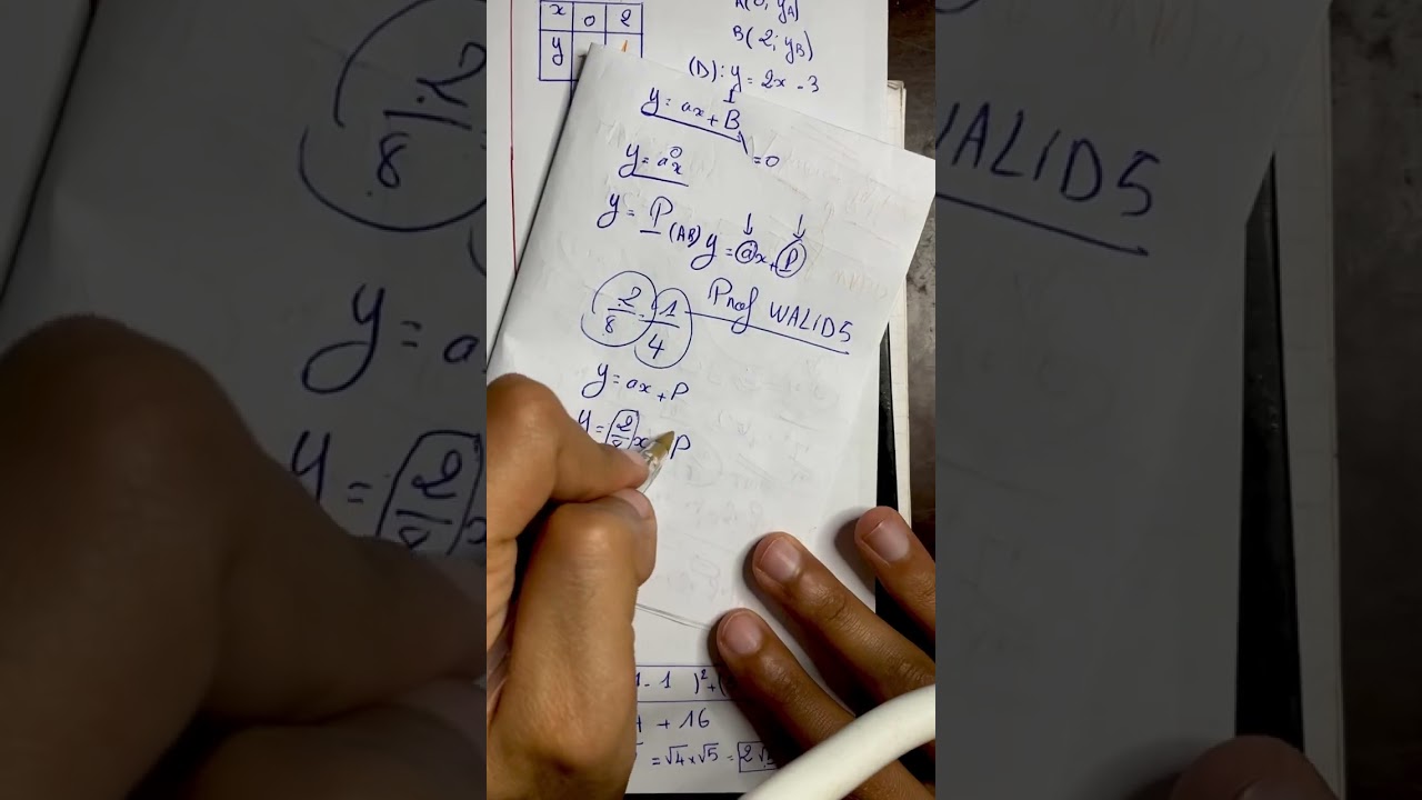 معادلة مستقيم Équation d'une droite  3AC