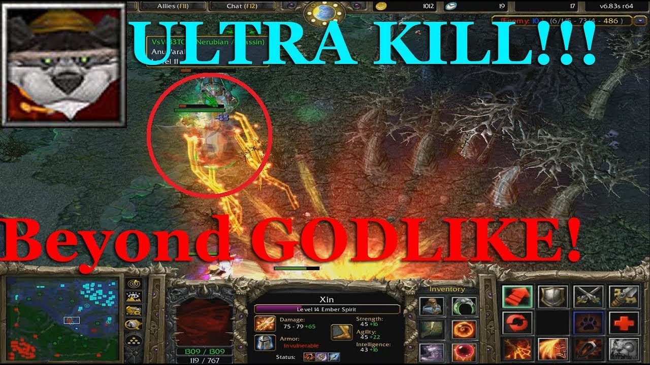 DOTA 1 - Ember Spirit, Xin Beyond GODLIKE + ULTRA KILL