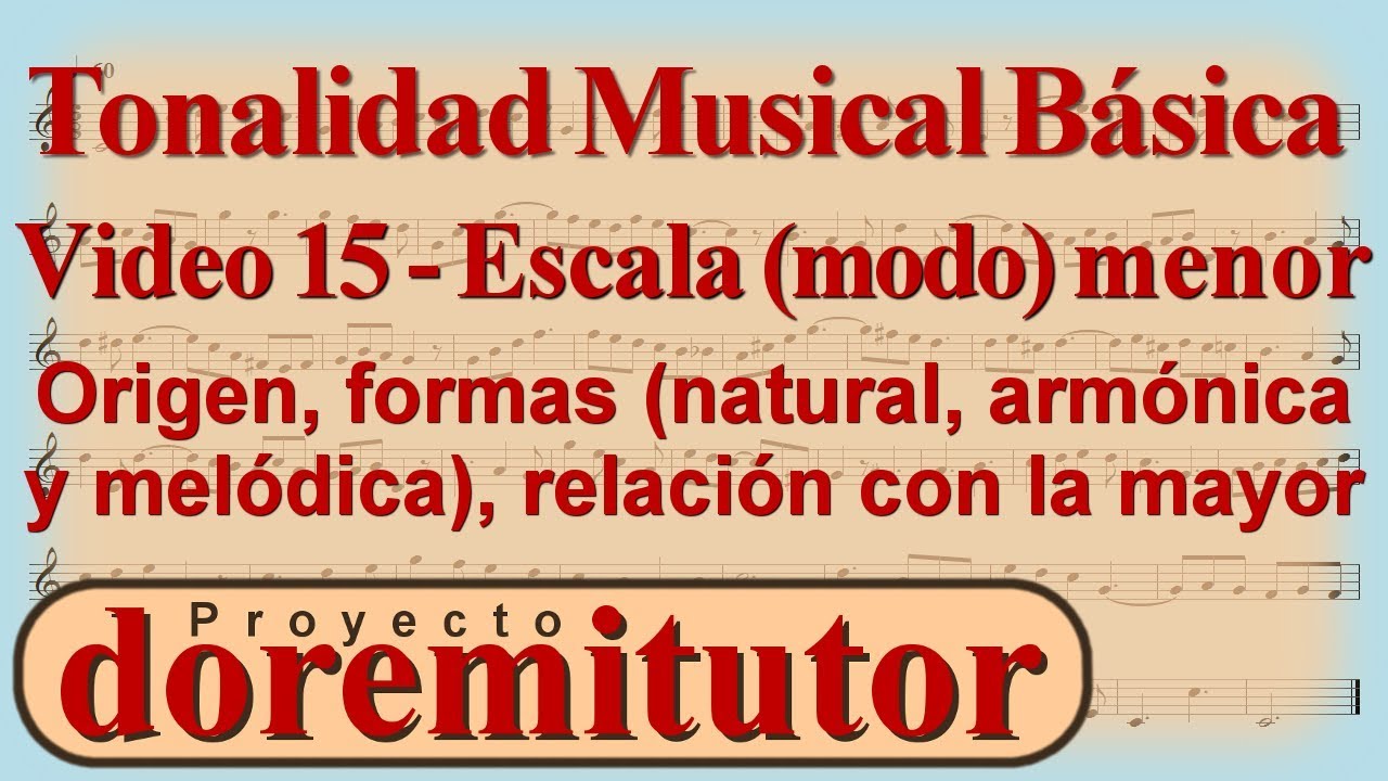 Tutorial de Sonido en la Música 15 | Escala Menor Natural, Armónica, Melódica, Modo Mayor | Teoría