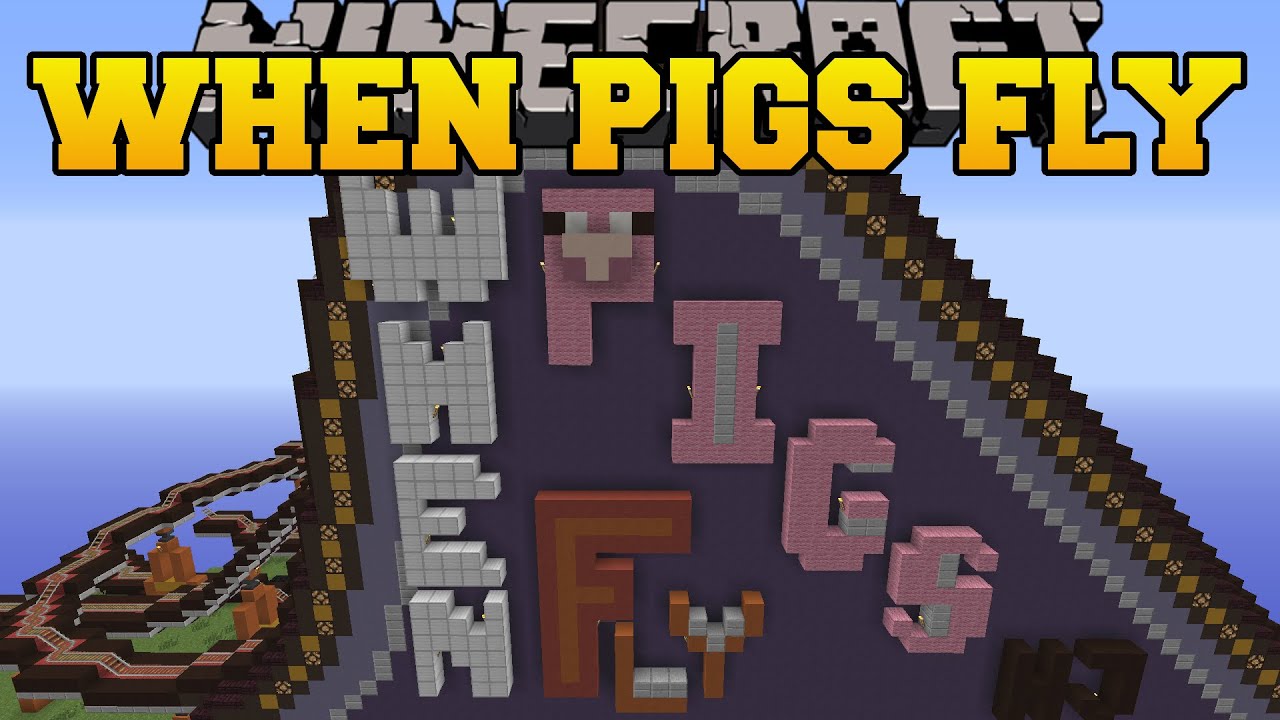 Minecraft: WHEN PIGS FLY ROLLER COASTER (Extremely Unique!!)