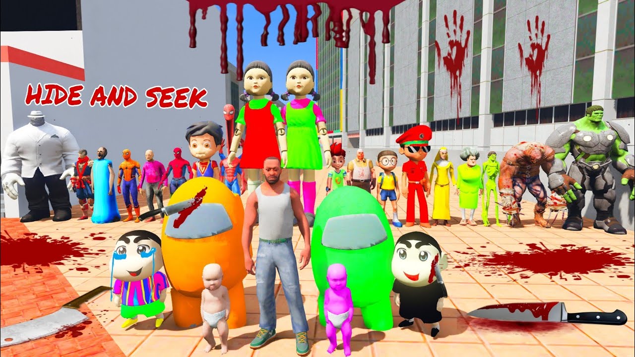 Franklin Hide and Seek #15 | Out Game Gameplay | Indian Bike Driving 3D