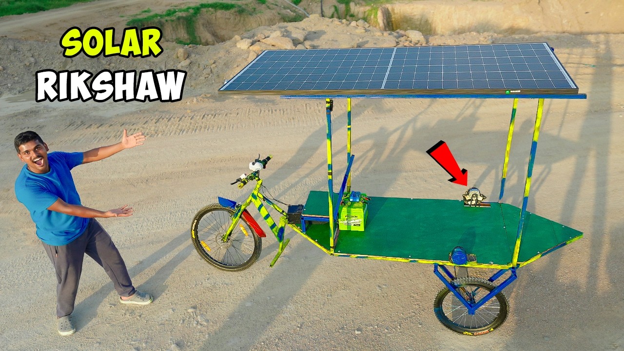Making Solar Powered Rickshaw - Range Unlimited 🔥🔥 ఎండతో ఎంత దూరమైన వెళ్తుంది…😱😱 Telugu Experiments