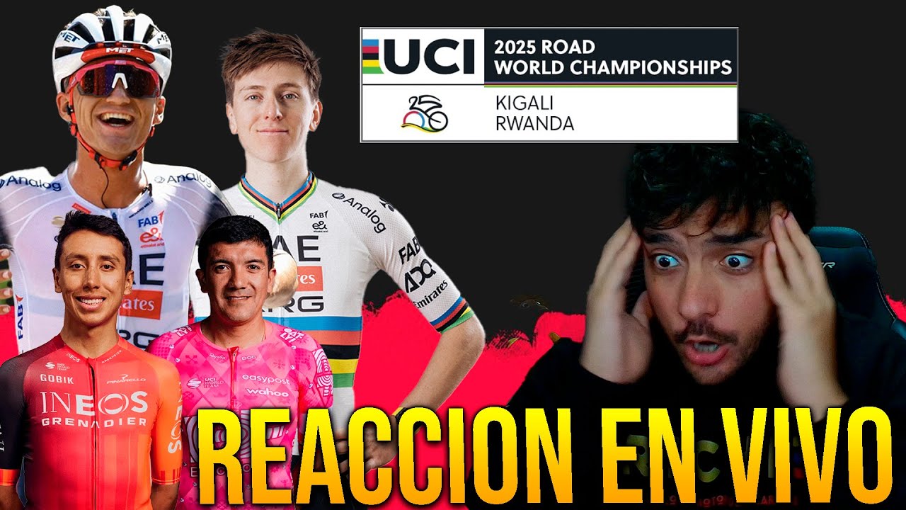 REACCIONANDO EN VIVO AL MUNDIAL DE CICLISMO - DEL TORO Y POGACAR ESCAPADOS