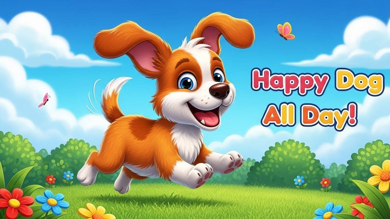 Happy Dog All Day 🐾 | Cute Dog Song for Kids