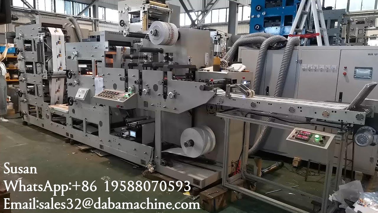 DABA 320mm 4+2 Double Tower Label Stack Flexo Printing Machine With UV  Dryer #flexoprinting