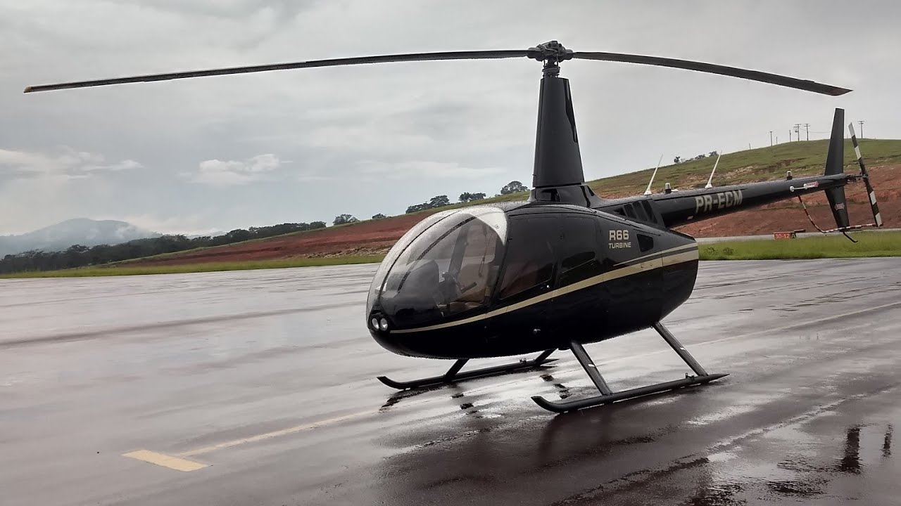 11/02/2026-Acionamento do Robinson R66 (PR-ECM) no aeroporto de Cláudio MG