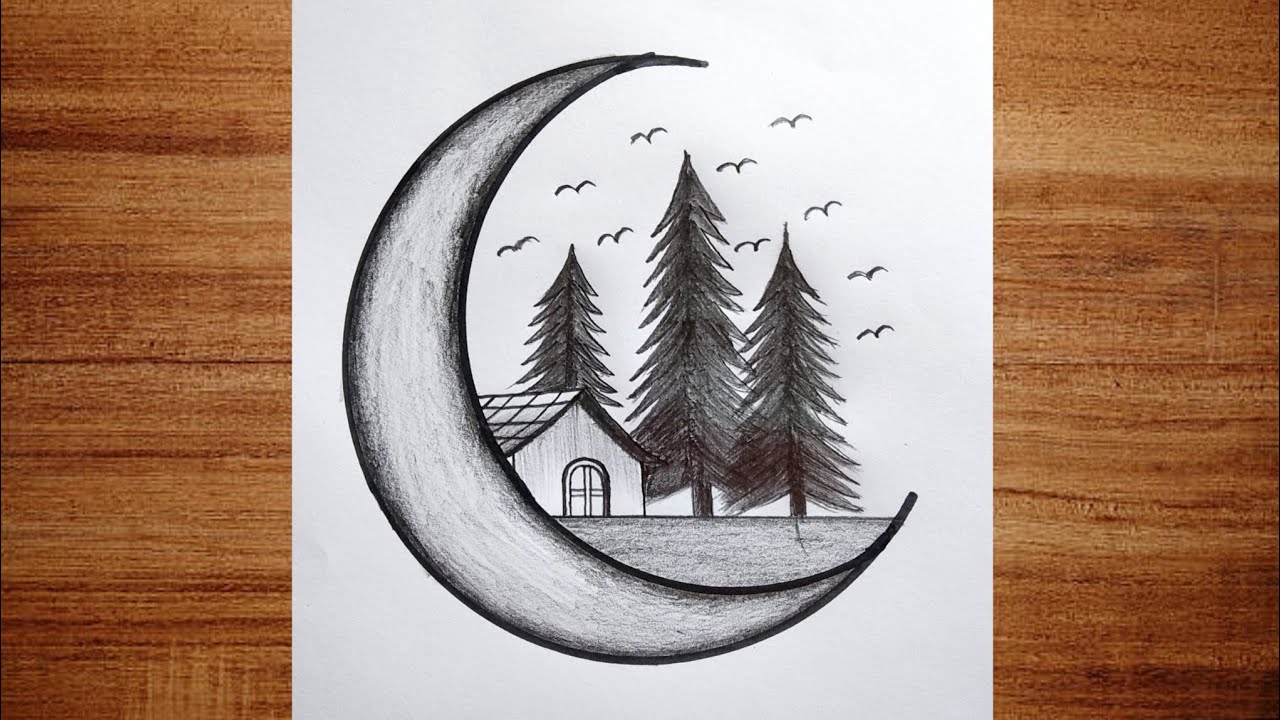 Easy and Beautiful Nature Drawing | Pencil sketch drawing | Nature Drawing for Beginner's 