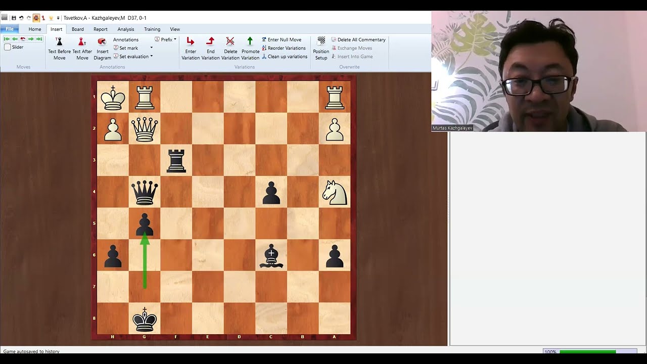 Mes plus belles parties. Une attaque - surprise! MI Tsvetkov - GM Kazhgaleyev, 2023