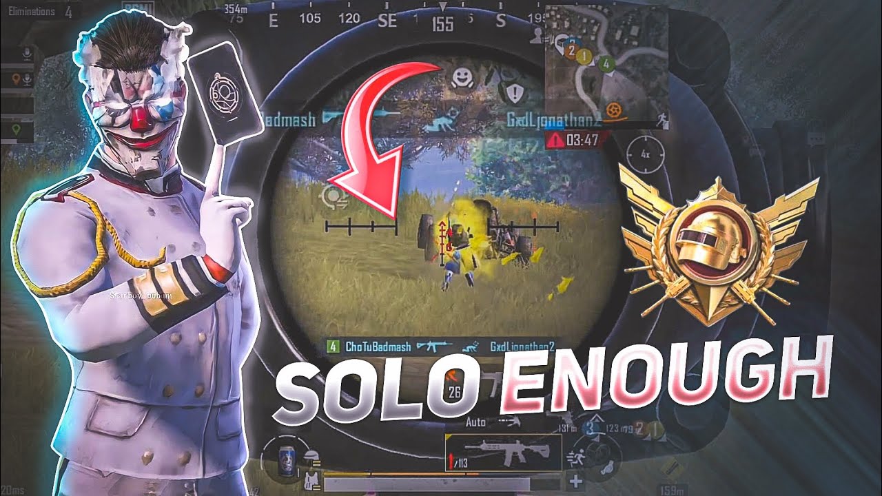 Solo Enough ⚡ | Ultimate + Classic Full Boom Baam 💥 | BGMI
