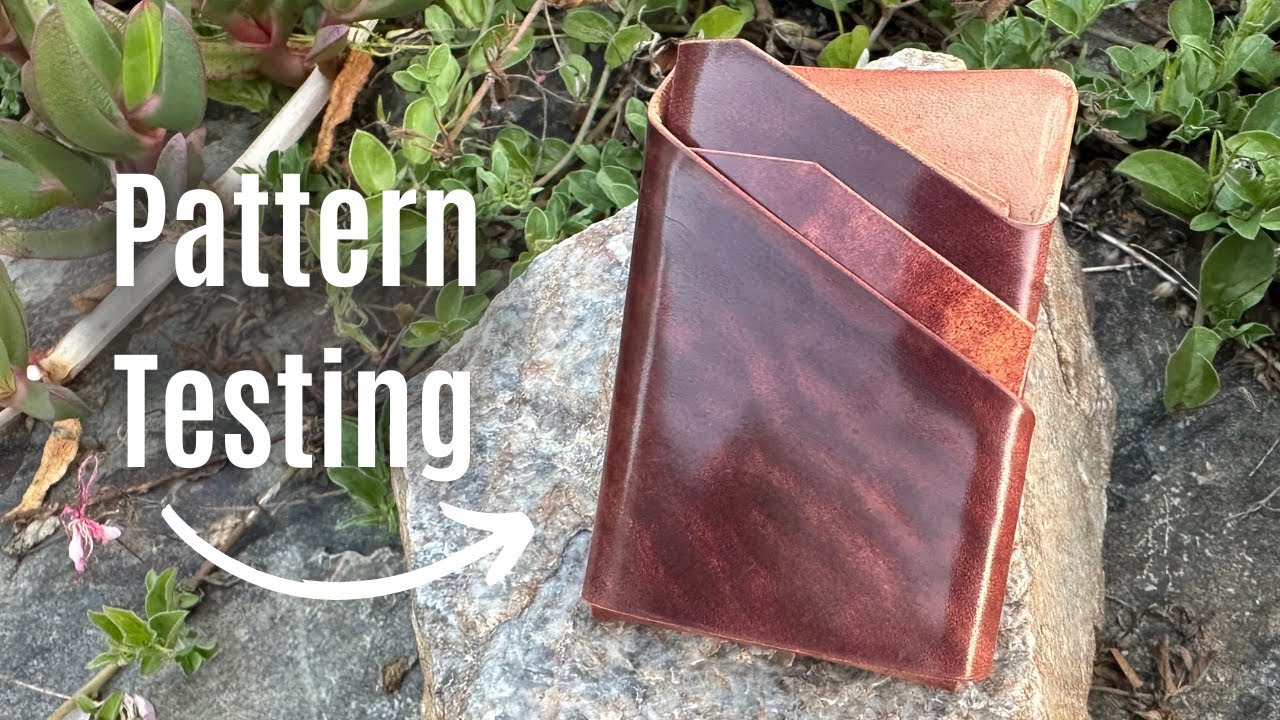 HAND-MAKING a STITCH-LESS SHELL CORDOVAN Card Holder | HYPER ASMR | Leather Pattern Testing